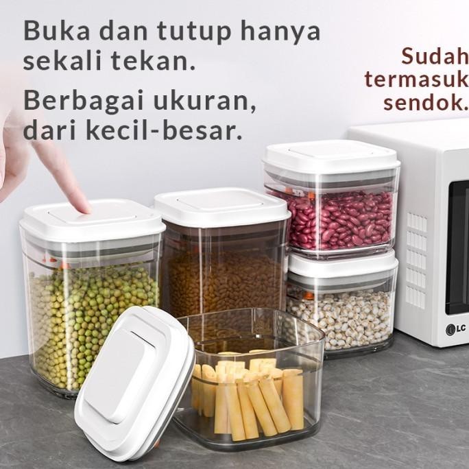 Toples Kotak Susu Bubuk Bayi 350Ml / 2.3 Liter Model Tekan Tupperware Premium Berkualitas