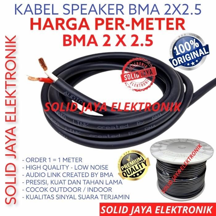 KABEL SPEAKER BMA ORIGINAL KABEL AUDIO LINK 2 X 2.5 MM TEMBAGA ASLI