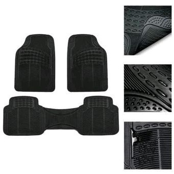 Karpet karet 3 potong 2 Baris Toyota Vios Gen 3