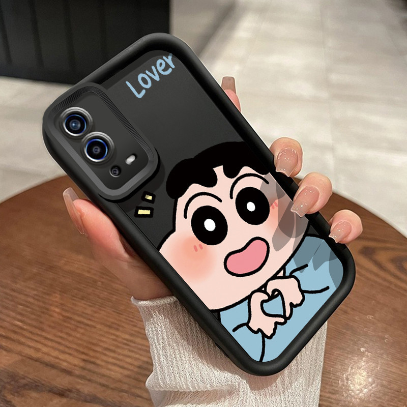 Casing Hp OPPO A55 Case pola Anime lucu desain HP lensa Model pasangan Softcase kamera Casing gengga