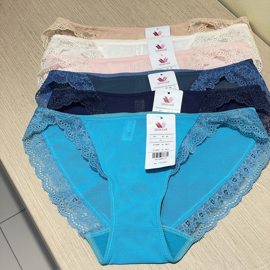 Wacoal Sexy Mini Panty IP 4091 Lace Samping Transparan / Celana Dalam