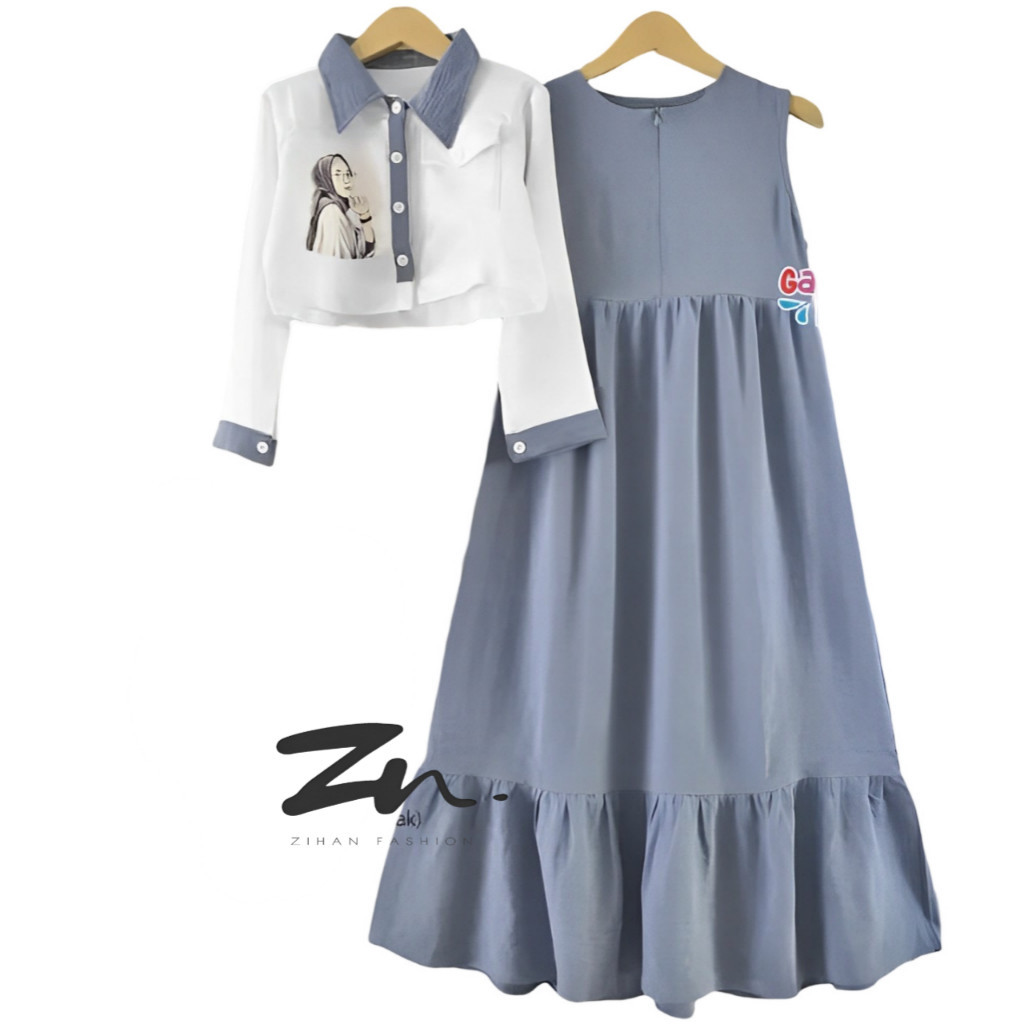 Gamis Anak Terbaru 2024 Perempuan 7 8 Tahun Umur 9 10 12 6 1 Set Hijab Baju Muslim 13 Cewek Gamis Ta