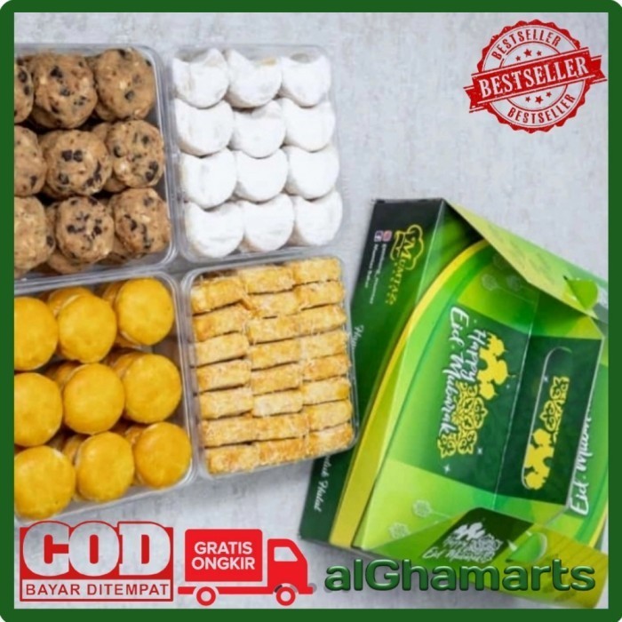 

Limited! Paket Kue Lebaran Murah Mumtaz Nastar Kastangel Putri Salju Kue Coklat New