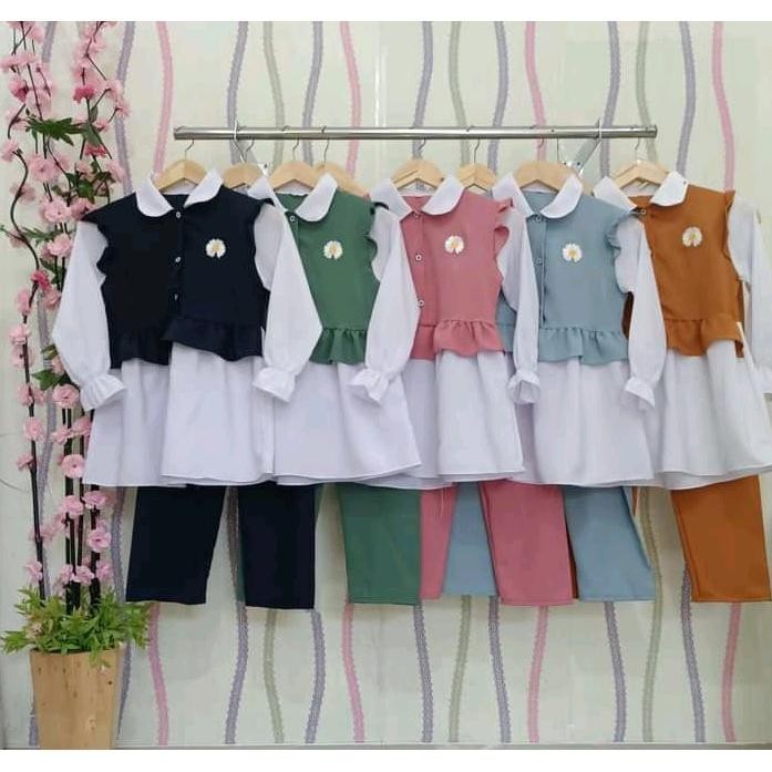 one set daisy baju anak perempuan stelan terbaru
