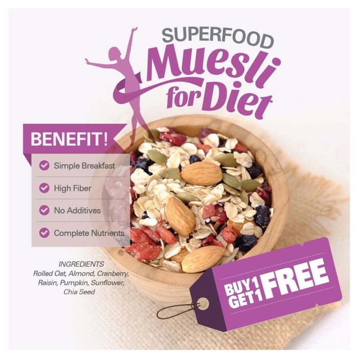 

Food Muesli Buy 1 Get 1 Free (500Gr X 2Pc)