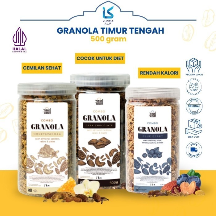

Granola Kemasan Toples 500 Gr - Granola Sereal Low Cal Food