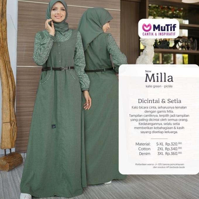 Gamis Mutif Milla Terbaik