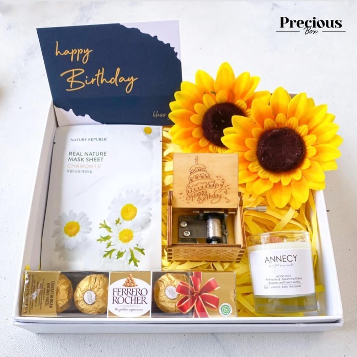

Birthday Yellow Box Hadiah Ultah Kado Cewek Hampers Premium