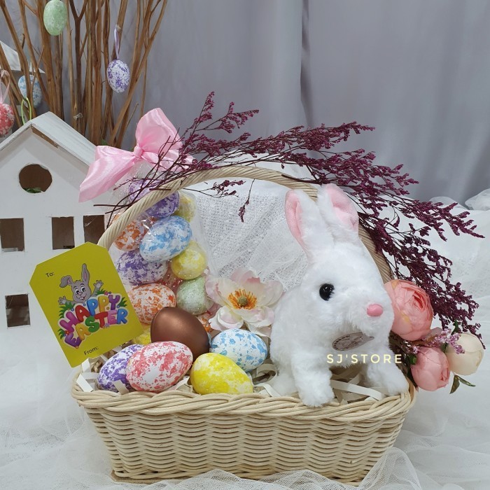 

Easter Bunny Eggs Basket Hampers Dekorasi Hiasan Paskah Anak Rabbit