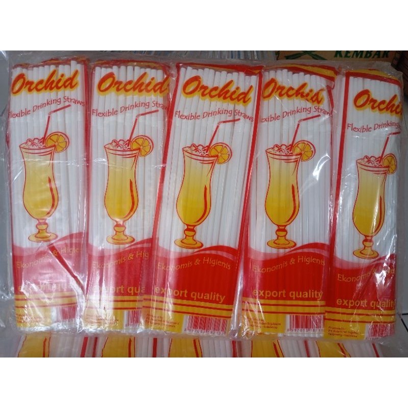 Sedotan Plastik / Sedotan Tekuk / Sedotan Orchid / Sedotan Es