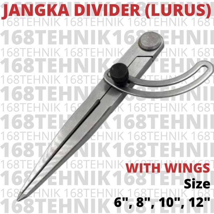 

Jangka Besi 4" Jangka Lurus Sayap 4 Wing Compass Caliper 4 Inch
