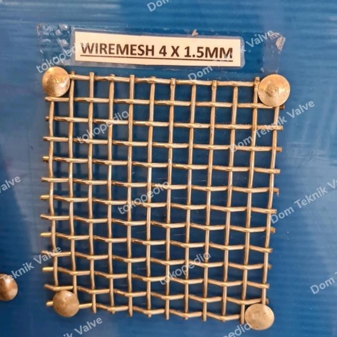 

(dtek) kawat wiremesh anyaman lurus 4mm x 1,5mm x 100cm / 1 meter stainless