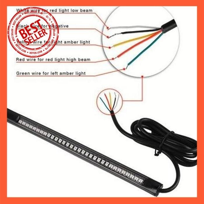 | SLC | LAMPU STOP LAMP DRL LED STRIP FLEXIBLE MOTOR 20CM BRAKE LAMP SEIN SIGN