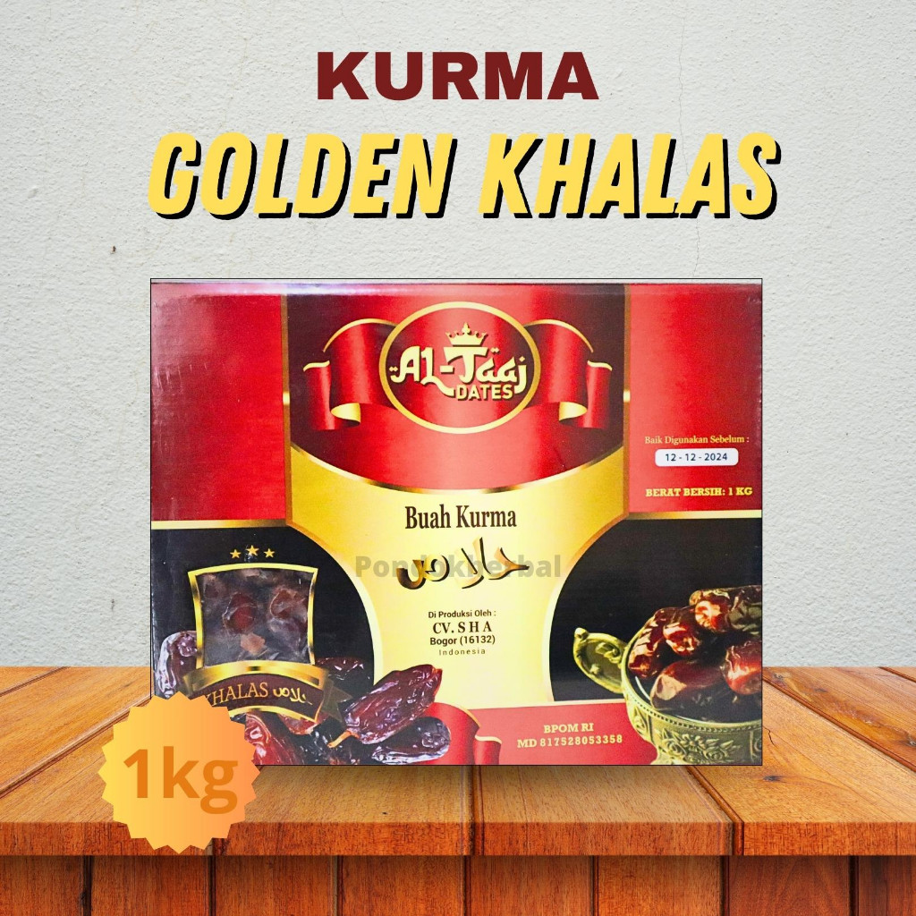 

MJS Kurma Khalas Golden Dates 1 kg kemasan Baru - Kholas