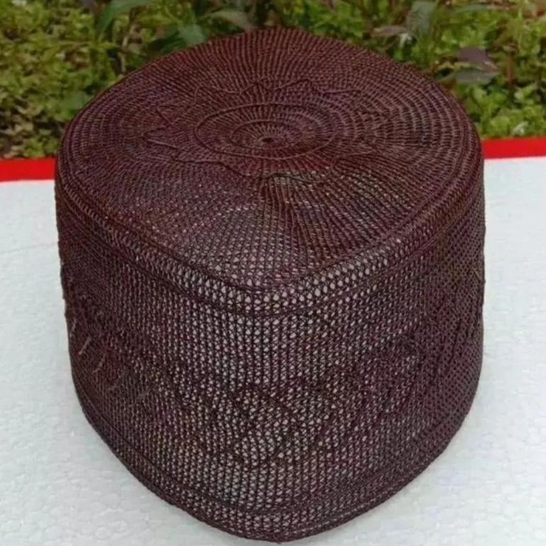 PROMOOO PROMO BISA COD SONGKOK KOPIAH PECI RESAM AKAR JANGANG COKLAT SPESIAL PECI AKAR ROTAN ASLI KA