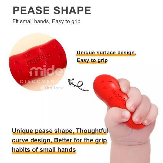 

Mideer Pease Crayons 12 Color Mainan Edukasi Anak Md6220