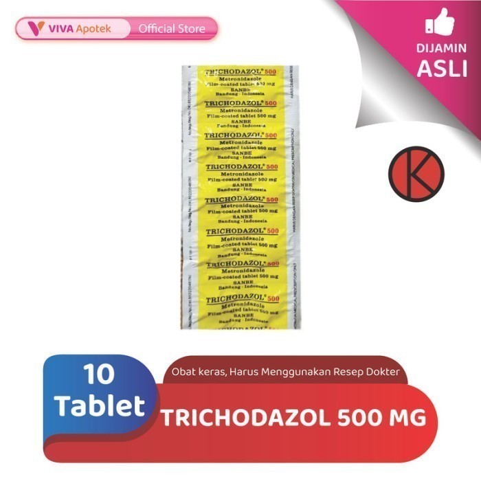 Trichodazol 500 mg / Metronidazole / Infeksi Bakteri (10 Tablet)