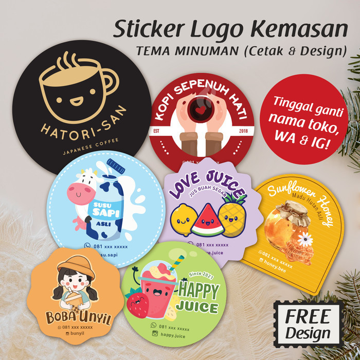 

&<&<&<&] [Isi 45-150] Cetak Sticker Bulat/ Sticker Logo/ Print Sticker Bentuk