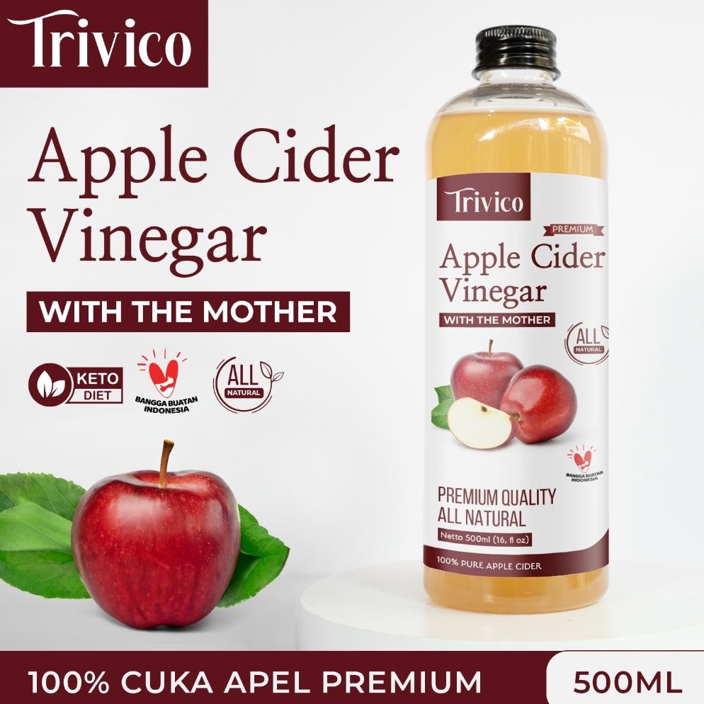 

Ready Trivico Premium Apple Cider Vinegar | Cuka Apel Organik Murni 100% | Apple Vinegar Minuman Sehat & Diet | Cuka Apel With Mother Stok Terbatas