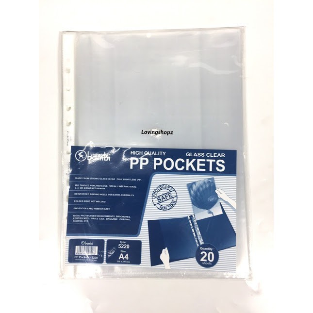 

Pp Poets Bambi A4/Plastik Buat Binder A4