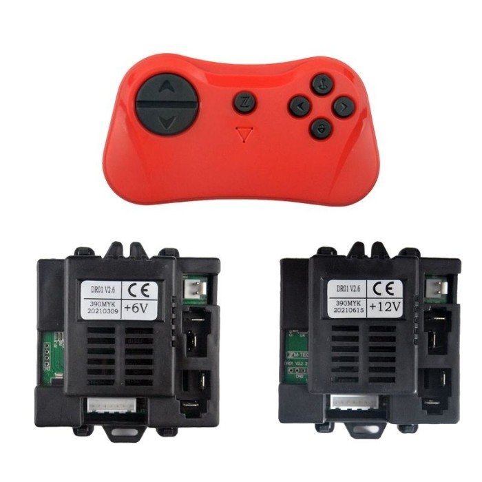DR01 Receiver + Remote Mobil Aki 12v Dan 6v Untuk Mobilan Aki Anak