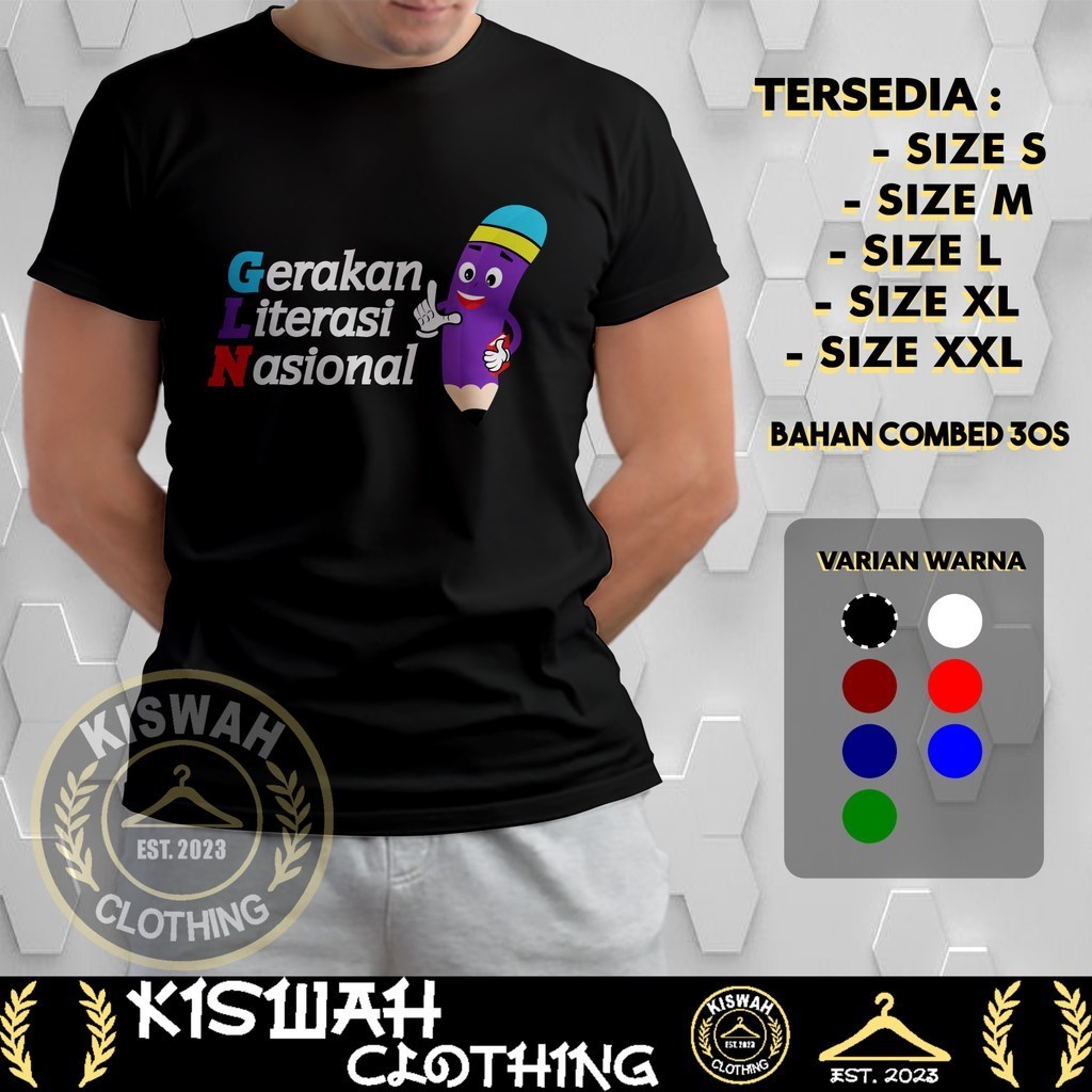 Kaos Tshirt Gerakan Literasi Nasional Kaos Distro