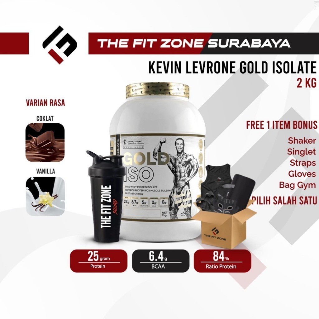 KEVIN LEVRONE Gold Isolate 2 Kg 2000 Gram Supplementasi Whey Protein Isolate Import