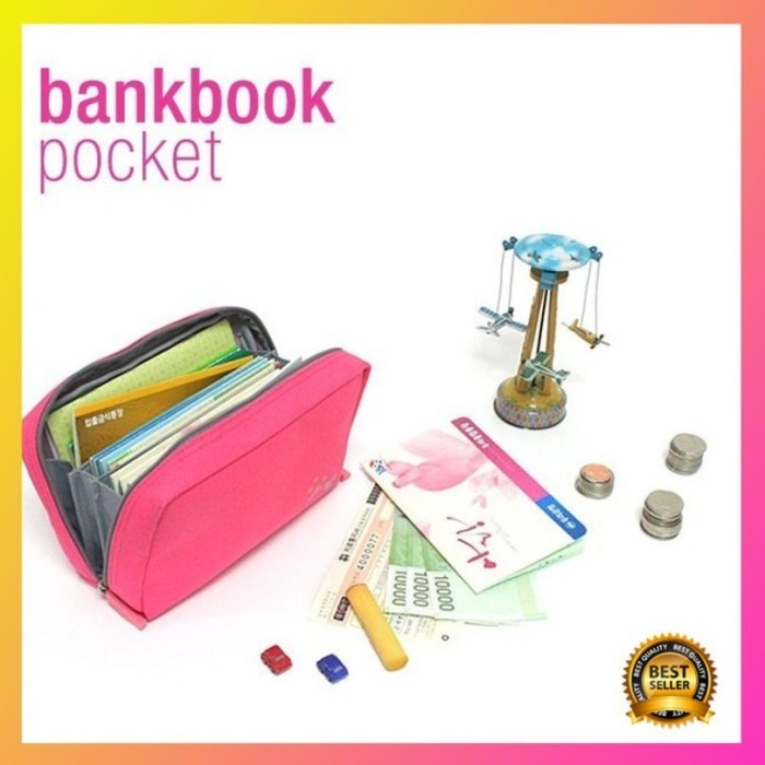 Bank Book Dompet Organizer Buku Tabungan Uang Kertas Logam