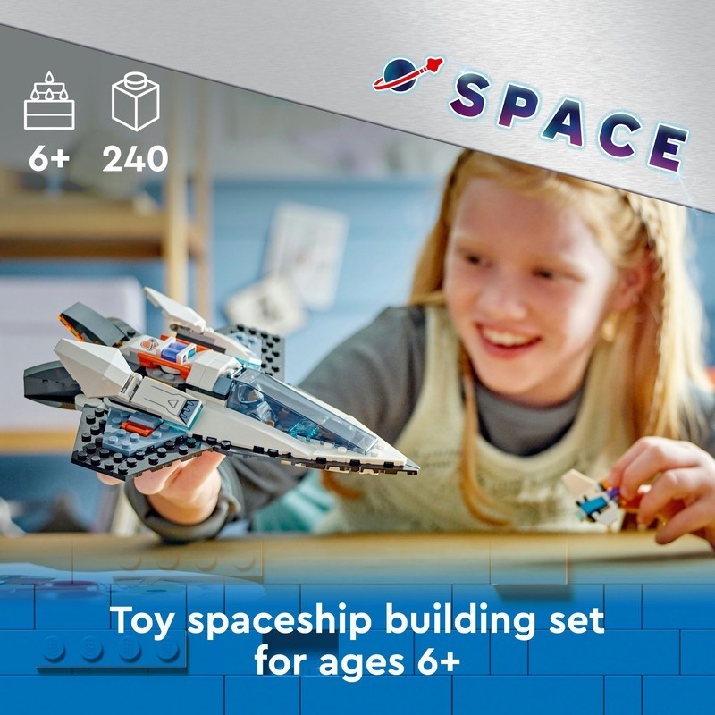 LEGO City 60430 Interstellar Spaceship Toy Playset (240 Pieces) Balok Mainan Anak (6 Tahun+)