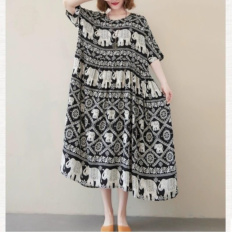 72112 VELVANIA LOOSE DRESS IMPORT DRESS OVERSIZED JUMBO BATIK