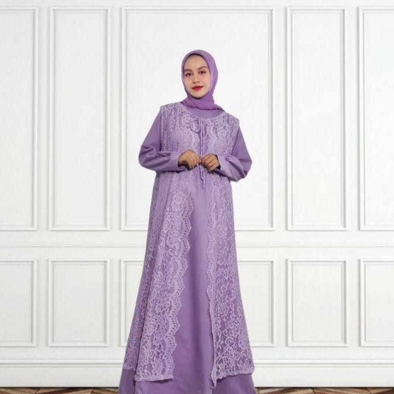 Bisa Cod Outer Brukat Jumbo Clara Cardigan Brokat Panjang Premium Luaran Pesta Kondangan Rompi Wanit