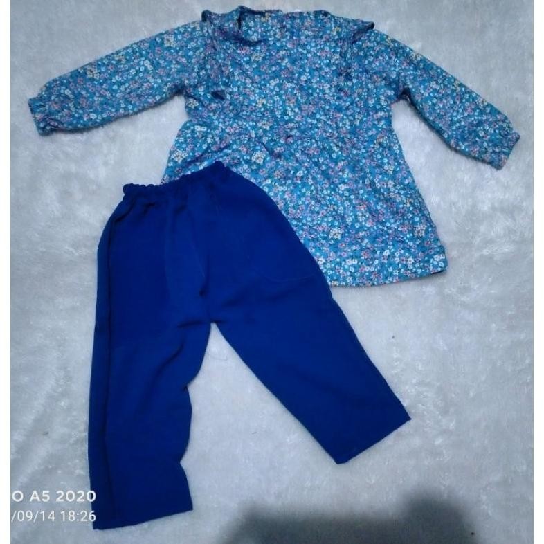 Bisa Cod Baju Setelan Anak Perempuan Setelan Elza 1-10Th Cod