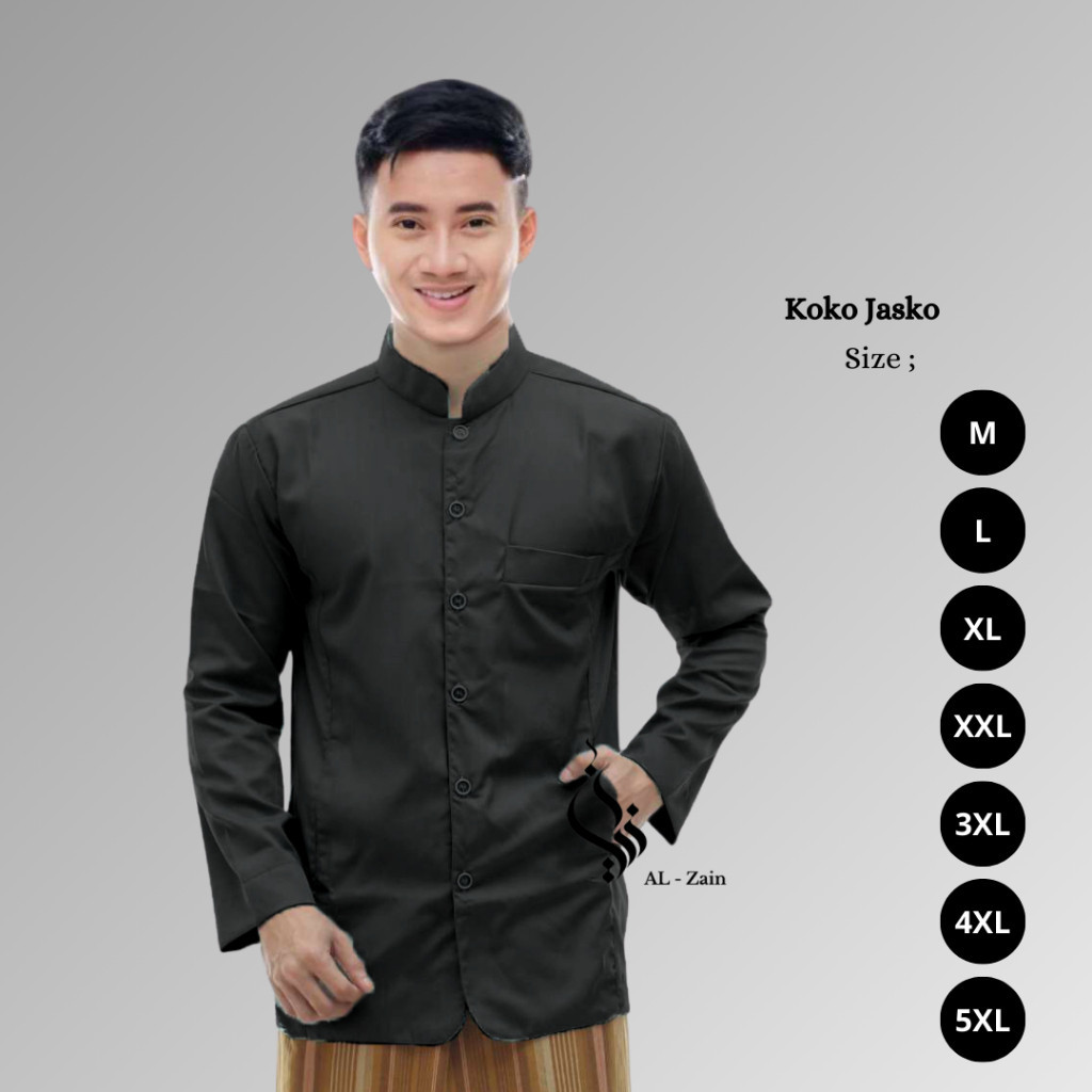 Alkhalis Baju Koko Lengan Pendek Bordir Batik Moot Size M L Xl Xx [Ada Jumbo] Baju Koko Jasko Haibah