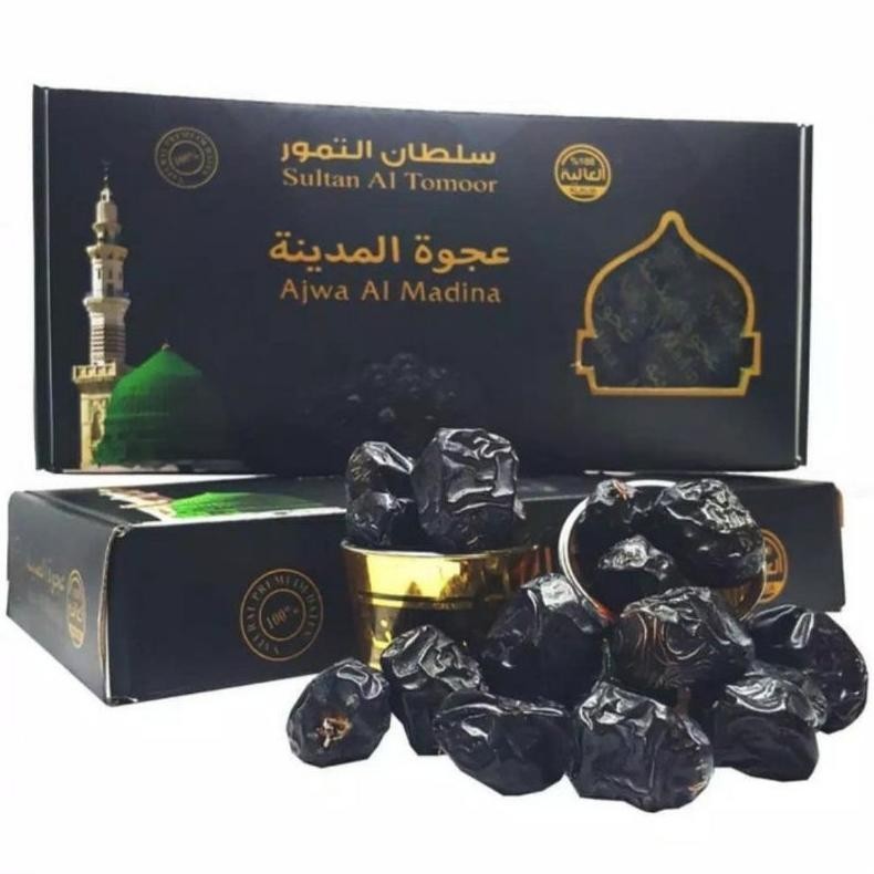 

Ajwa Grade A 500 Gram Kemasan/Ajwa Super Premium/Ajwa Nabi Kurma Terlaris