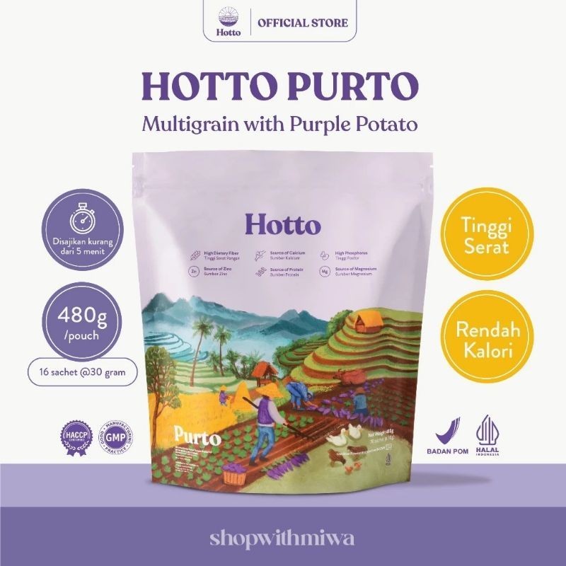 

Hotto Purto Multigrain 1 Pouch isi 16 Sachet Minuman Ubi Ungu Kesehatan Asam Lambung Maag Gerd