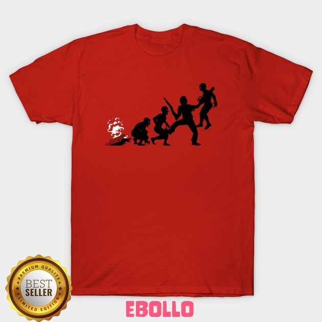 Baju Kaos Tshirt Evilution Army Of Darkness Ash Williams Evil Dead Evolution Horror March Progress D