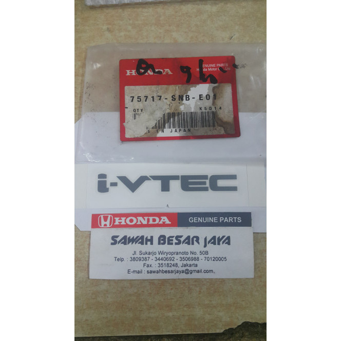 promo Emblem Sticker Stiker I VTEC I-VTEC Honda Civic CRV