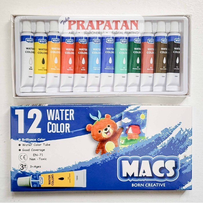 

Macs Watercolor Set 12X12Ml Cat Air Set