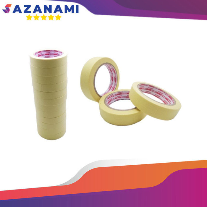 

Lakban Kertas Masking Tape 1" 24Mm X 27M Sazana Tape Isolasi Kertas