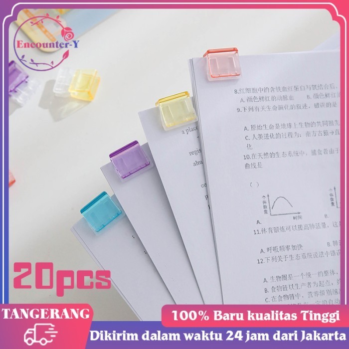 

20Pcs Klip Jepit Kertas Warna Warni Klip Kertas R Clips