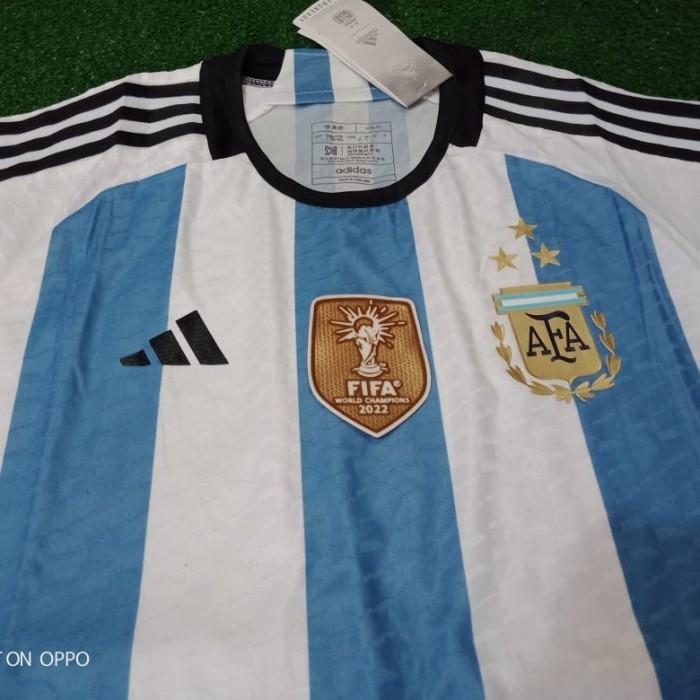 Jersey Argentina Player Issue Bintang 3 Jersey Juara Dunia Full Path