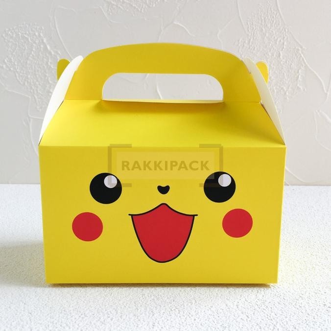 

Produk Unggulan] gable box tas kertas snack ultah hampers paper bag pikachu