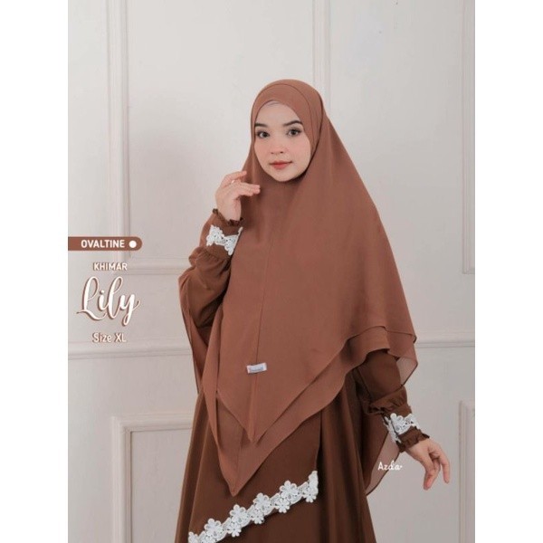 NEW PREMIUM DAILY HIJAB Khimar instan lily jilbab lily free cadar by Azda