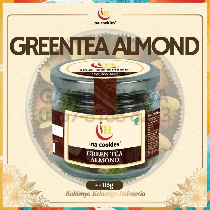 

Terfavorit! Kue Kering Ina Cookies Greentea Coklat Almond - Seri Jar