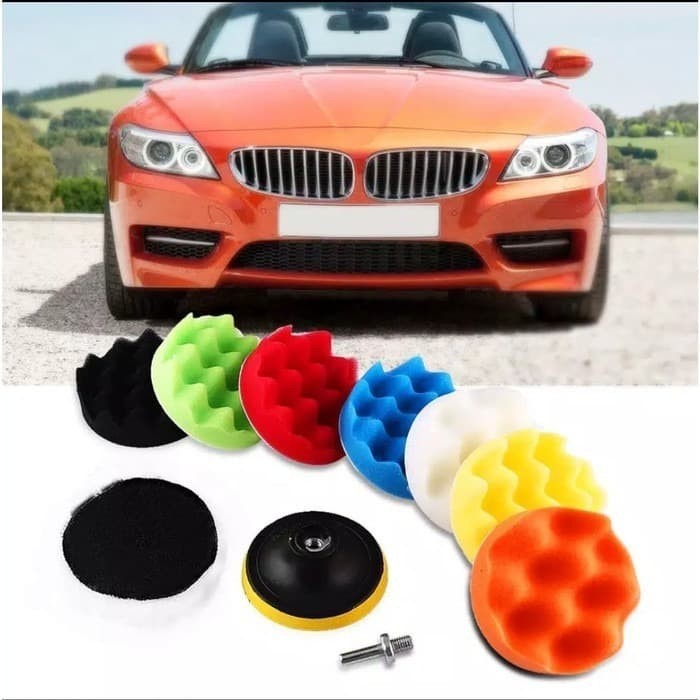 Baru 10 Pcs 3 Inch Busa Spon Poles Mobil Motor 3" Sponge Waxing Pad M10 Terbaik