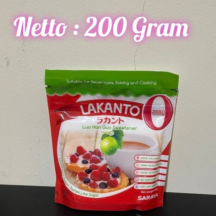 

Ready LAKANTO Luo Han Guo Sweetener 200 Gram Gula Keto Monk Fruit