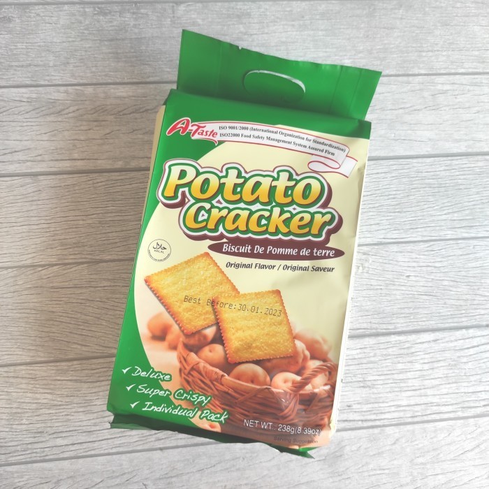 

BOOM SALE A Taste Potato Cracker 238g Biskuit Kentang Vegetarian Vegan