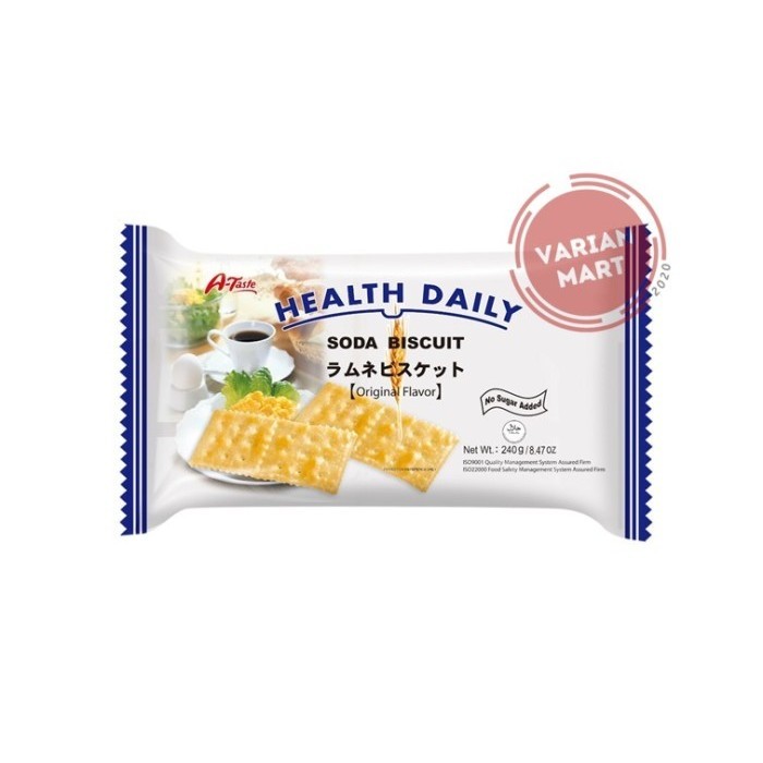 

PRODUK TERBATAS A Taste Health Daily Soda Biscuit 240gr