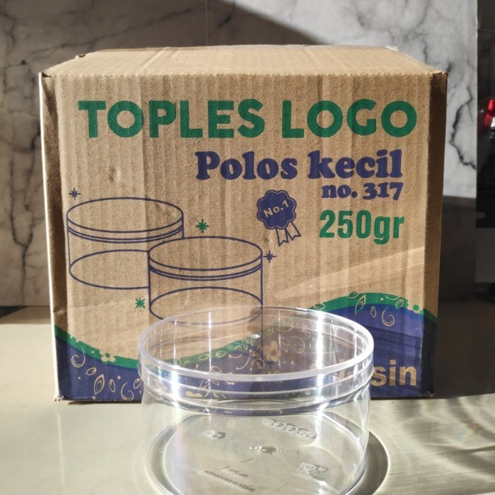 TOPLES PLASTIK KUE KERING POLOS KECIL LOGO 317 250GRAM BULAT KECIL BOX