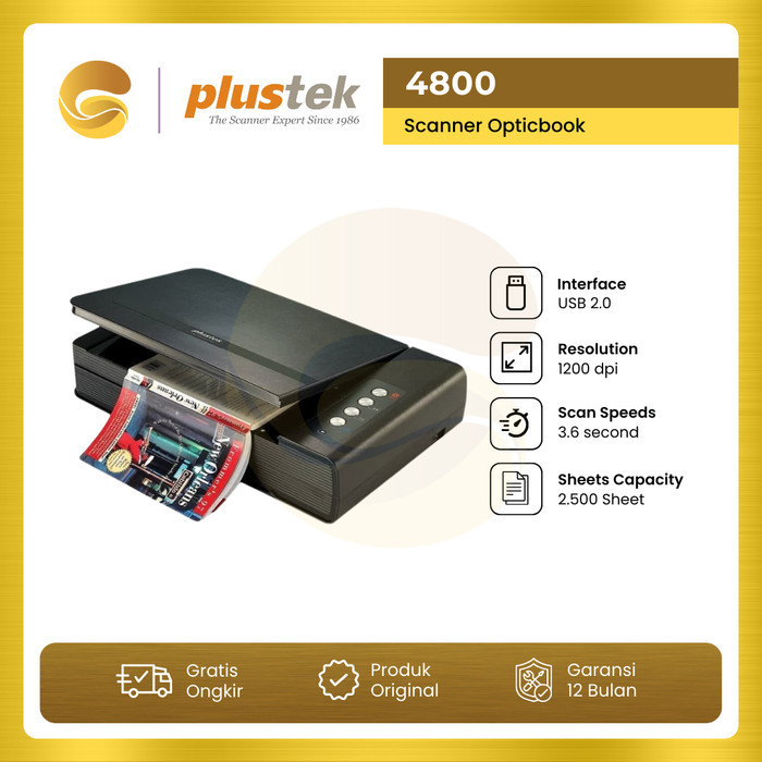 Plustek Scanner Opticbook 4800